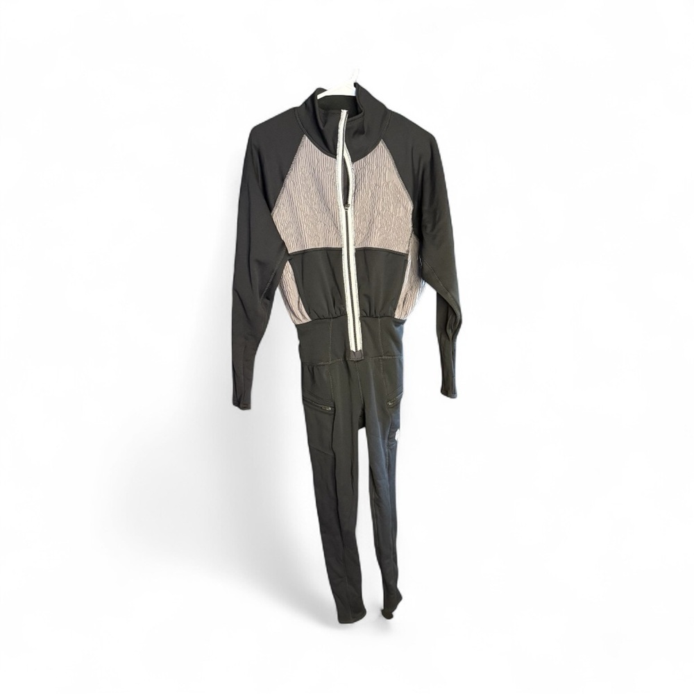 NWT FP Movement by Free People Keeping Cozy Black and Gray One Piece Jumpsuit - Picture 4 of 6